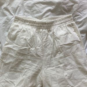 Cotton On White cotton flowy pants size 12 womens